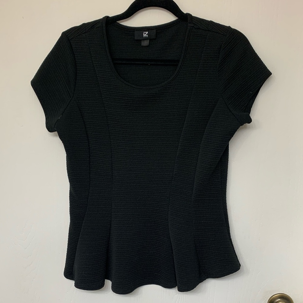 Black peplum top